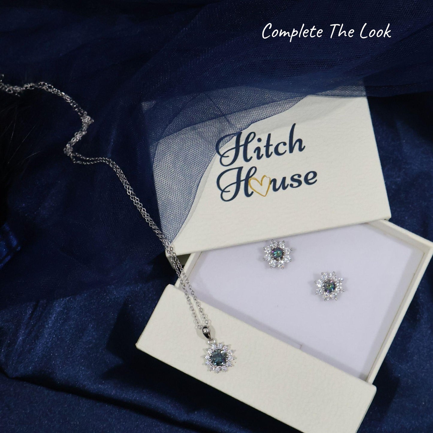 Sunflower Moissanite Stud Earrings