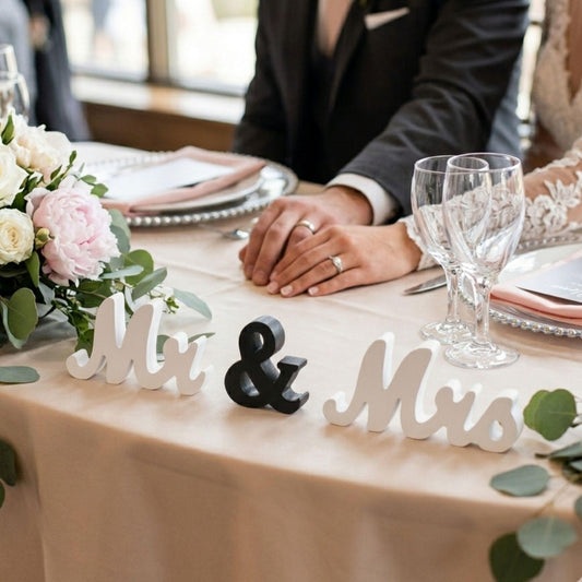 Mr & Mrs Resin Letter Set – Wedding Table Display | Couple Gift Décor