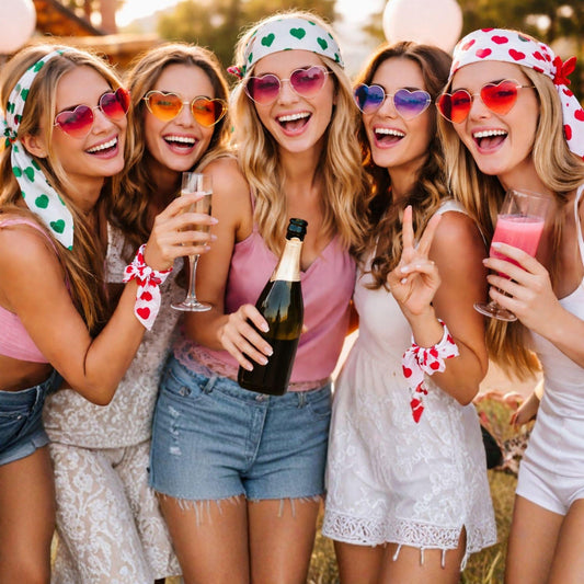 Bridesmaid Gift Set – Heart Sunglasses & Scarf Accessory Bundle