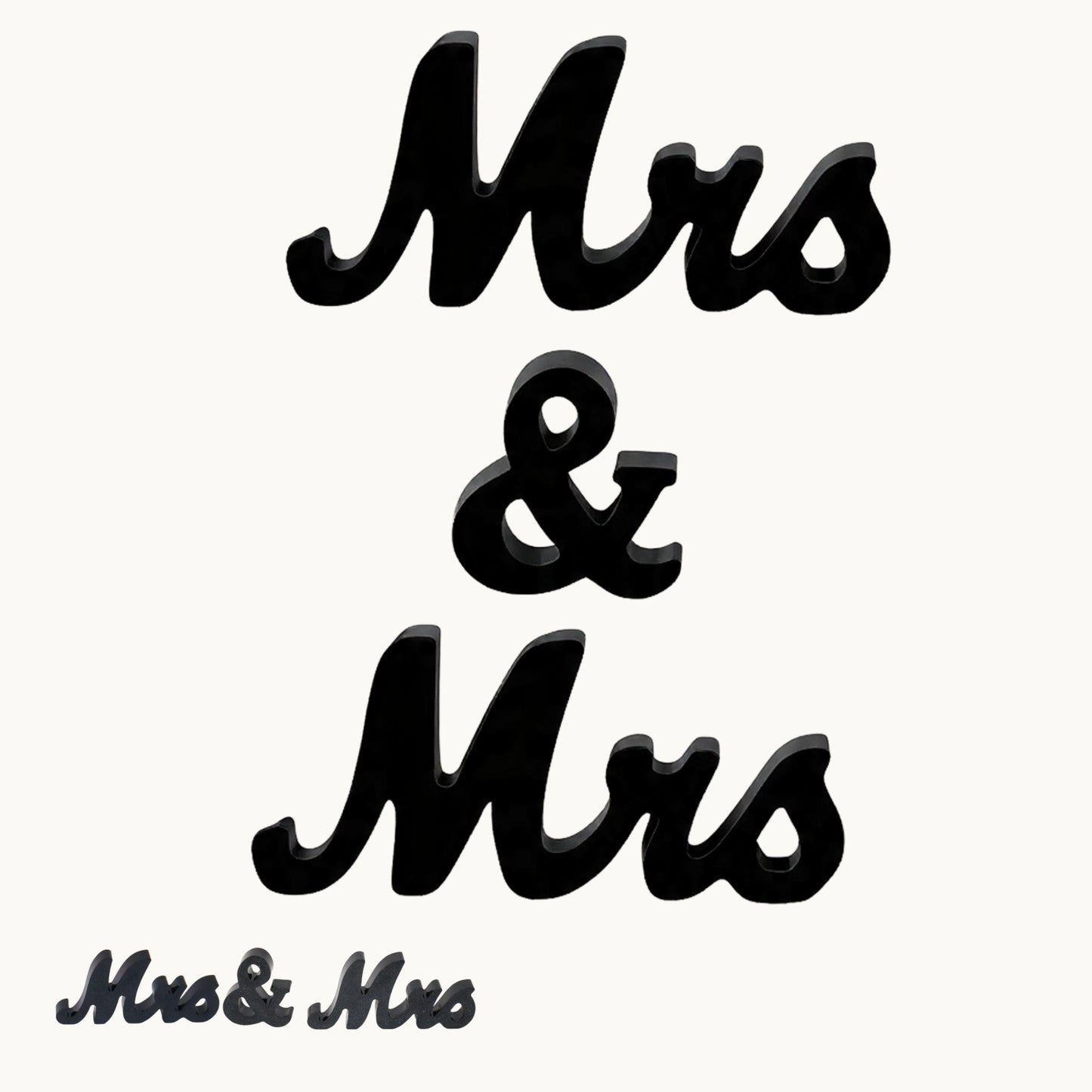 Mrs & Mrs Resin Letter Set – Wedding Table Display | Couple Gift Décor