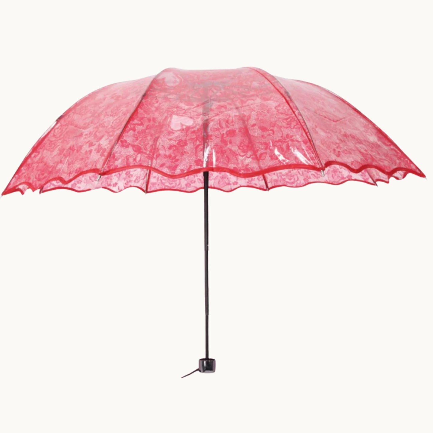 Heart Lace Clear Umbrella