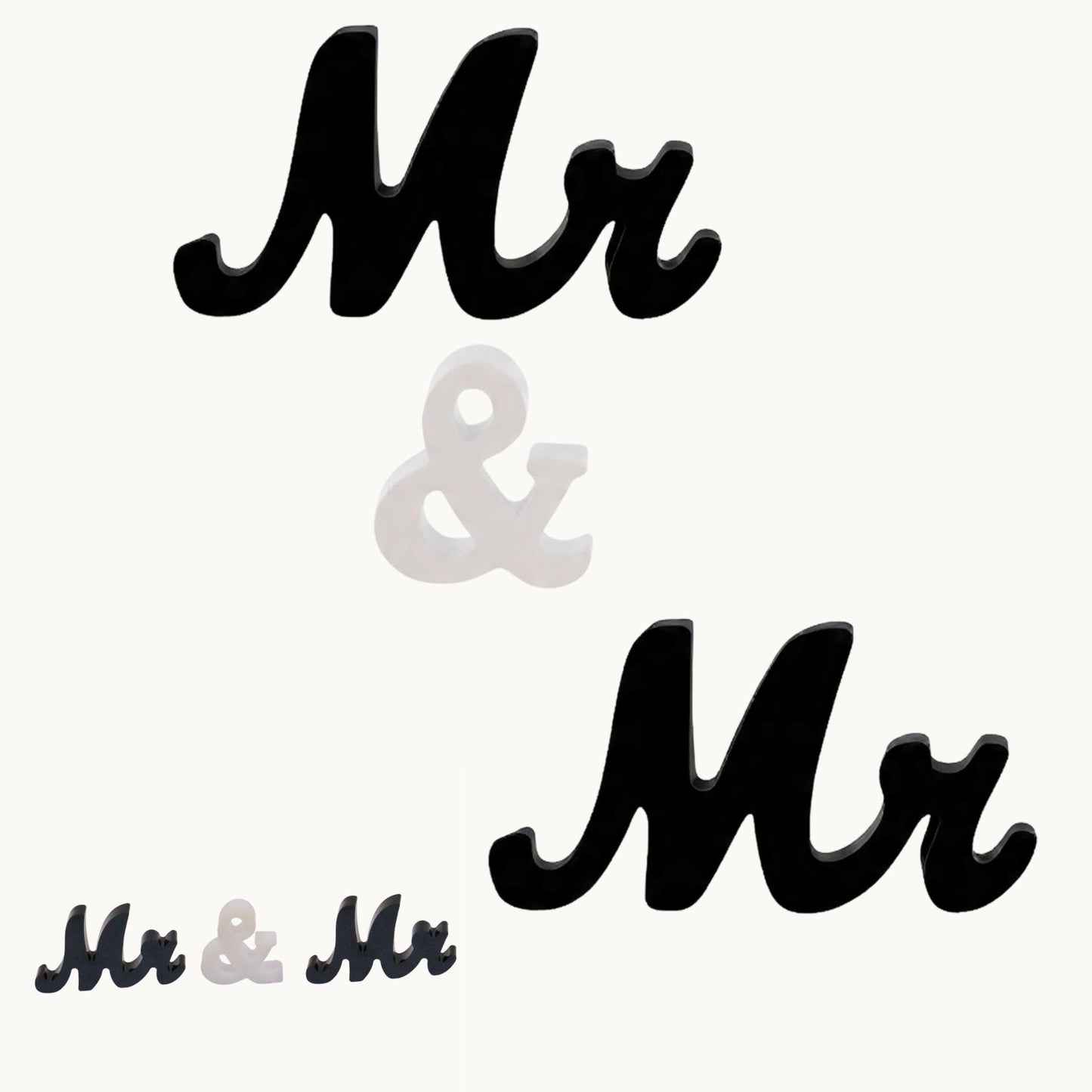 Mr & Mr Resin Letter Set – Wedding Table Display | Couple Gift Décor