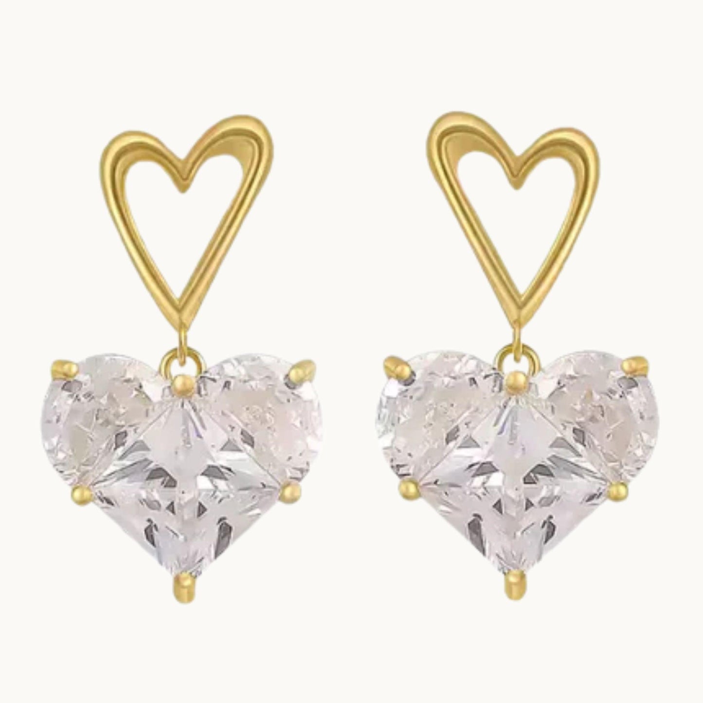Crystal Heart Earrings
