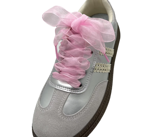 Laced Up for Love – Organza Shoelaces (Plain & Floral)