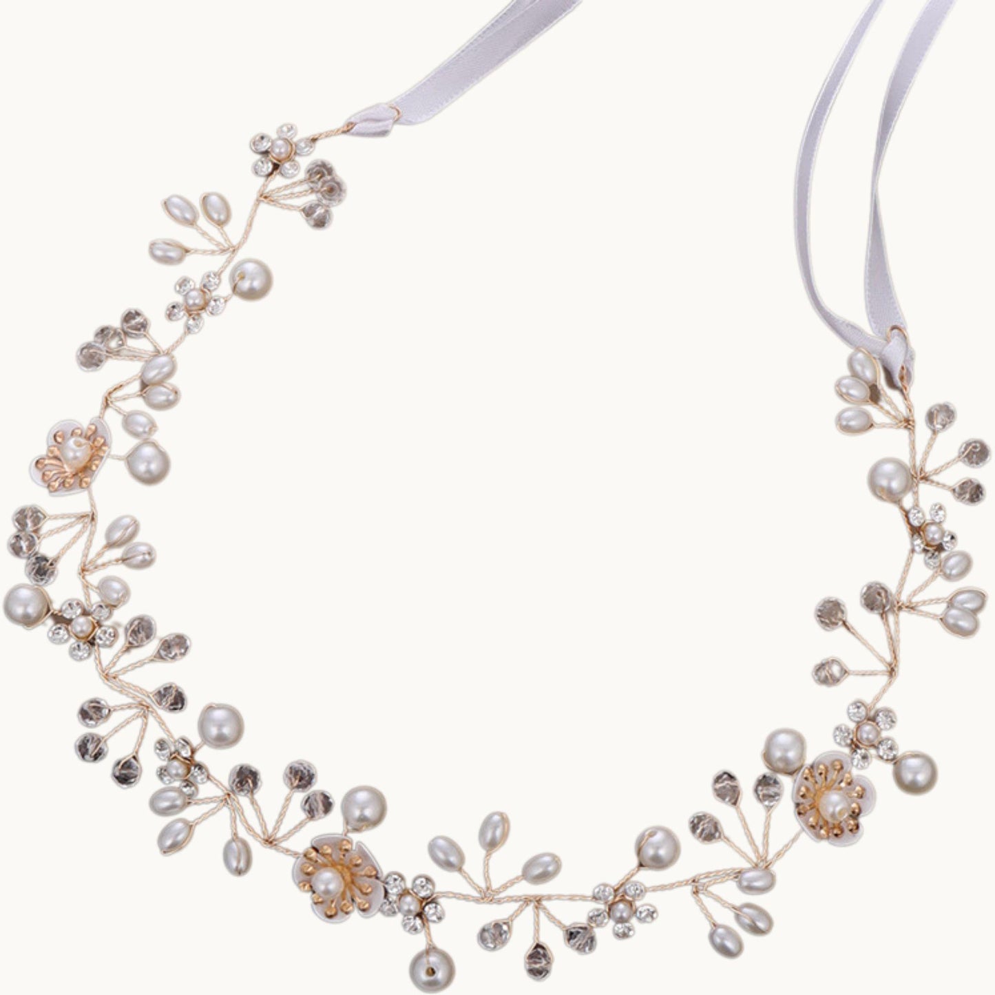 Pearl Flower Hair Vine