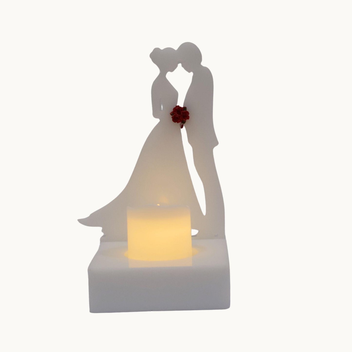 Bride & Groom Candle Holder – Romantic Resin Wedding Keepsake Décor