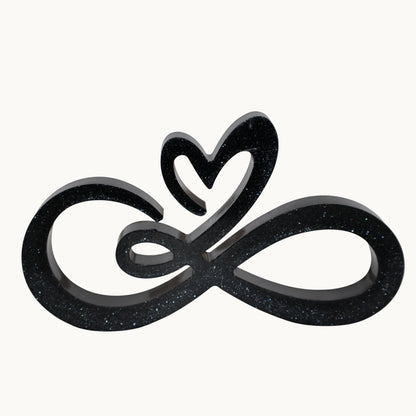 Resin Infinity Heart Figurine – Symbol of Eternal Love | Wedding or Anniversary Décor