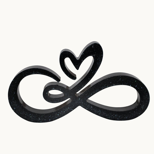 Resin Infinity Heart Figurine – Symbol of Eternal Love | Wedding or Anniversary Décor