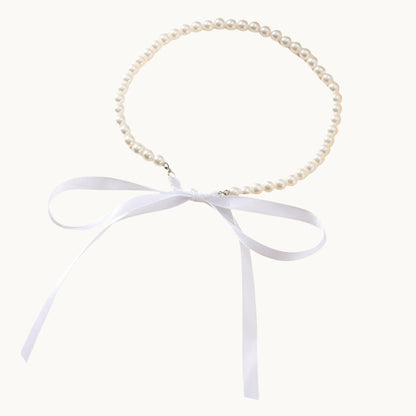 Ribbon Pearl Choker