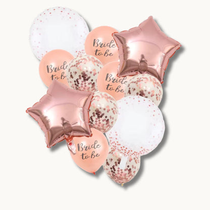 Hens Party Balloon Set - Rose Gold & White