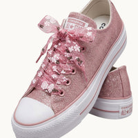 Laced Up for Love – Organza Floral Shoelaces