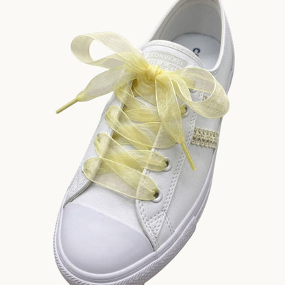 Laced Up for Love – Organza Ribbon Shoelaces