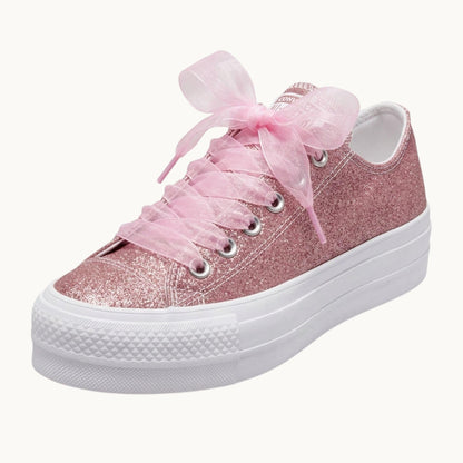 Laced Up for Love – Organza Ribbon Shoelaces
