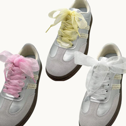 Laced Up for Love – Organza Ribbon Shoelaces