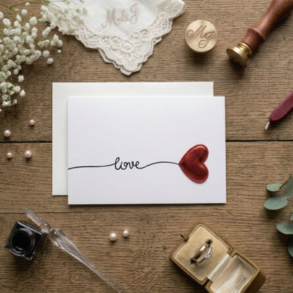Heart Balloon Metallic Heart Card