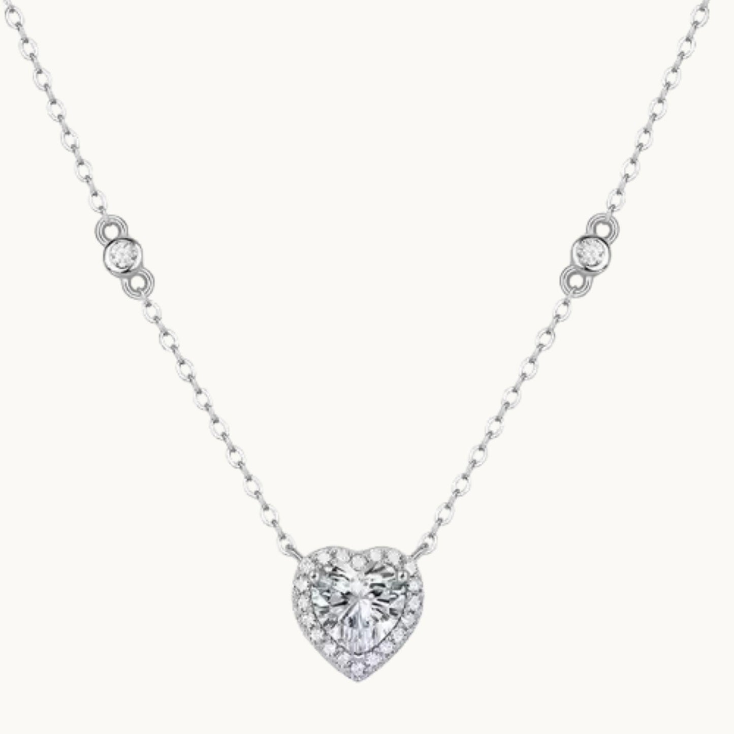 Moissanite Heart Necklace