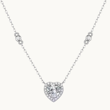 Moissanite Heart Necklace