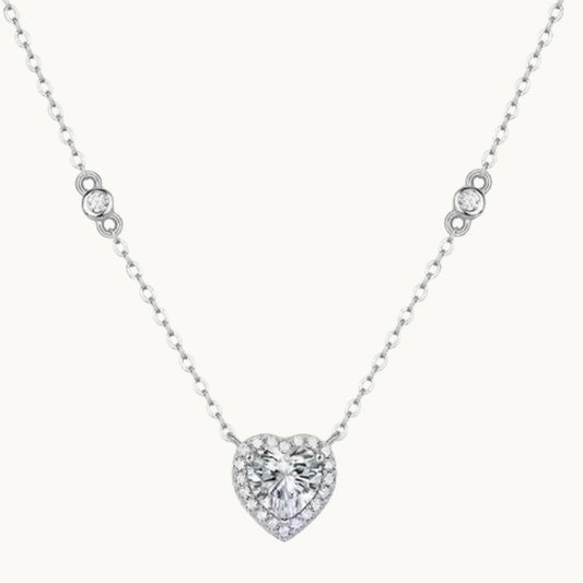 Moissanite Heart Necklace