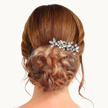 Silver Rhinestone Hair Comb