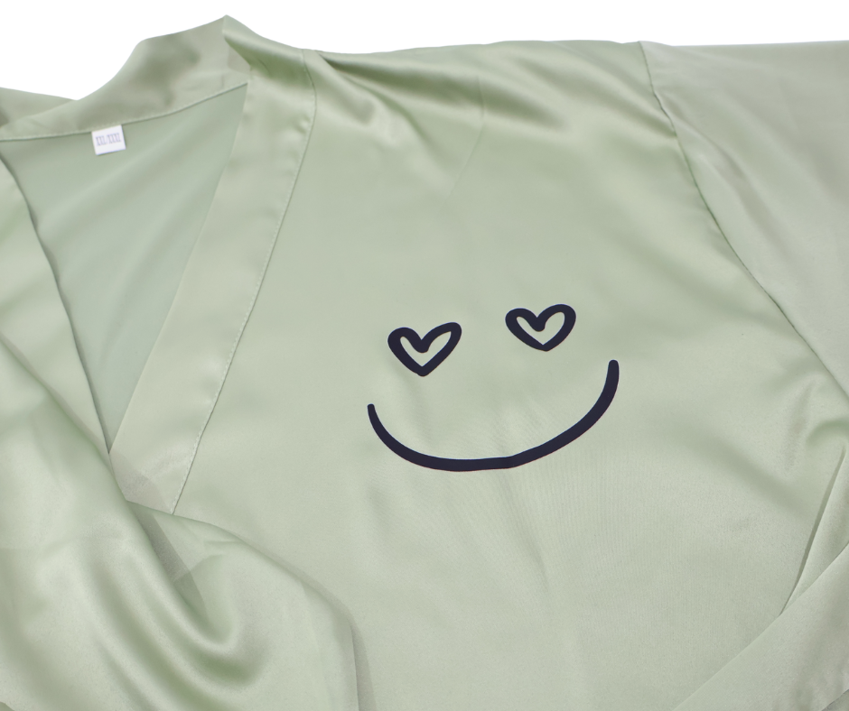 Satin Lace Trim Robe