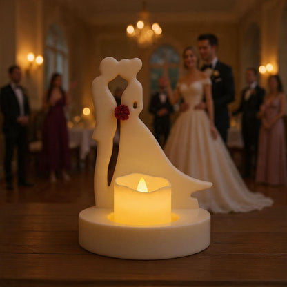 Bride & Groom Candle Holder – Romantic Resin Wedding Keepsake Décor