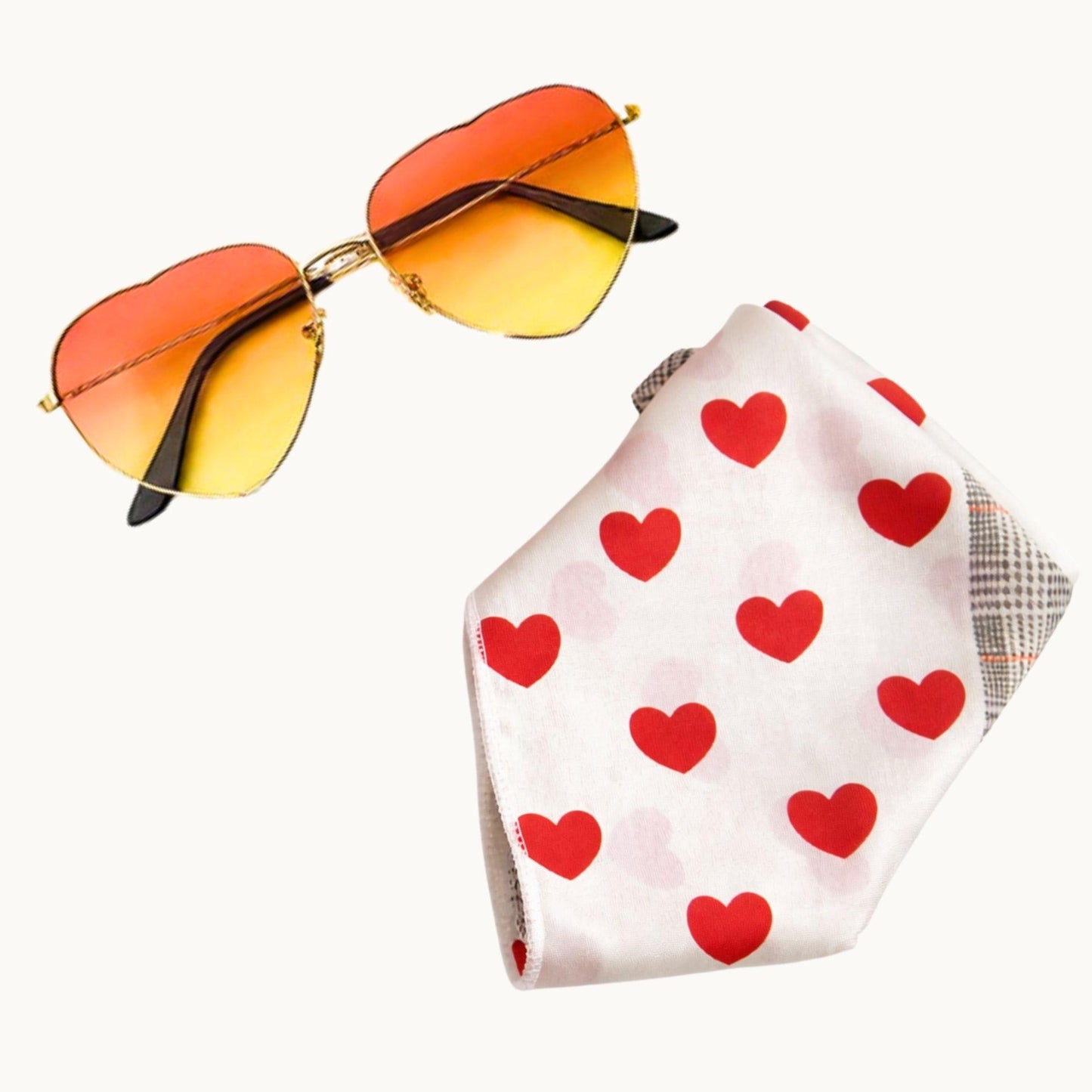 Bridesmaid Gift Set – Heart Sunglasses & Scarf Accessory Bundle