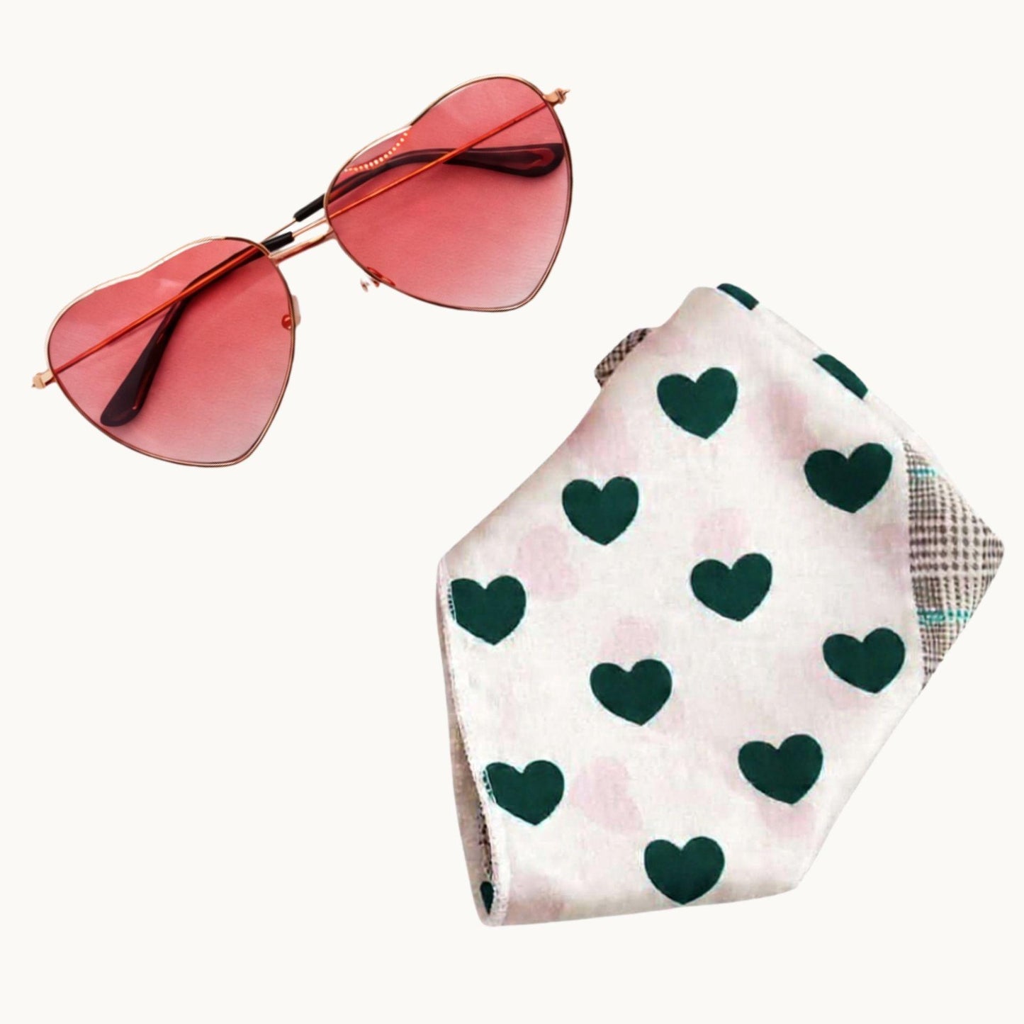 Bridesmaid Gift Set – Heart Sunglasses & Scarf Accessory Bundle