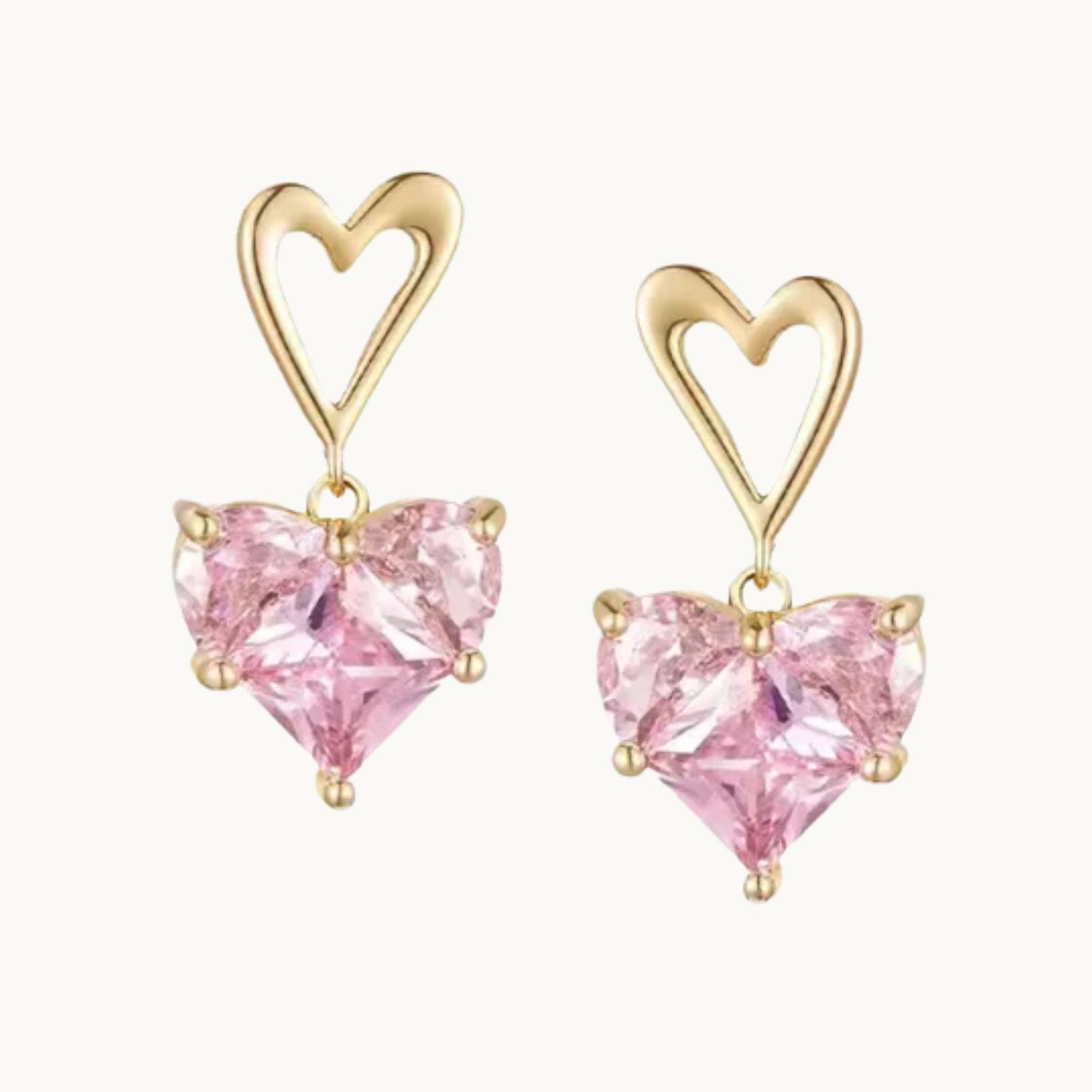 Crystal Heart Earrings
