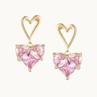 Crystal Heart Earrings