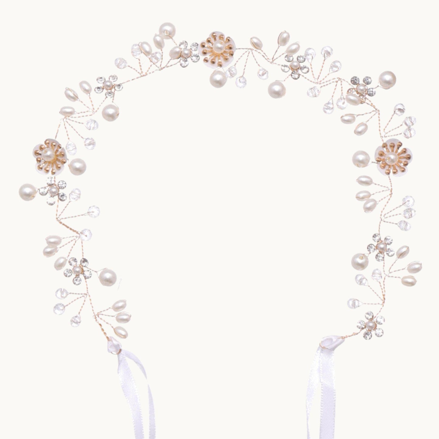 Pearl Flower Hair Vine