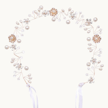 Pearl Flower Hair Vine