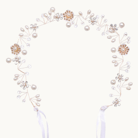 Pearl Flower Hair Vine