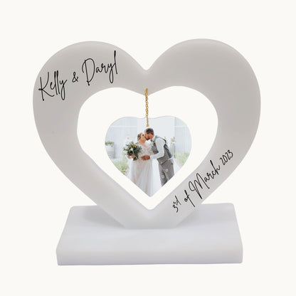 Resin Hanging Heart Display – Table Number Centrepiece