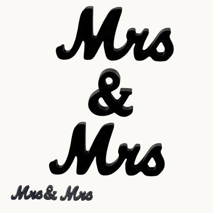Mrs & Mrs Resin Letter Set – Wedding Table Display | Couple Gift Décor