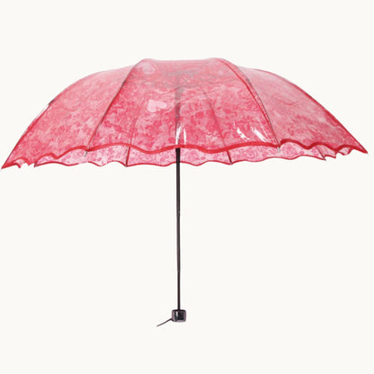 Heart Lace Clear Umbrella