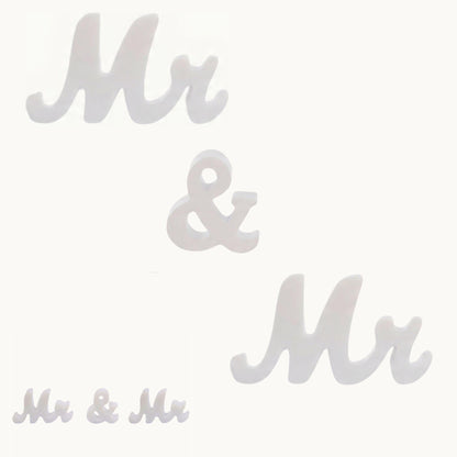 Mr & Mr Resin Letter Set – Wedding Table Display | Couple Gift Décor