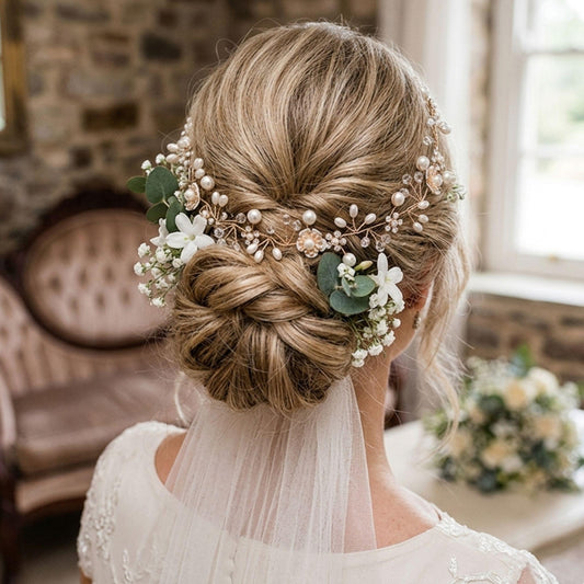 Pearl Flower Hair Vine
