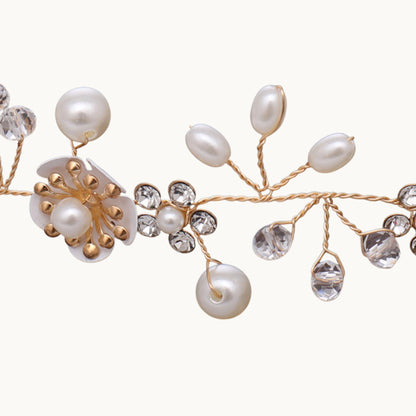 Pearl Flower Hair Vine