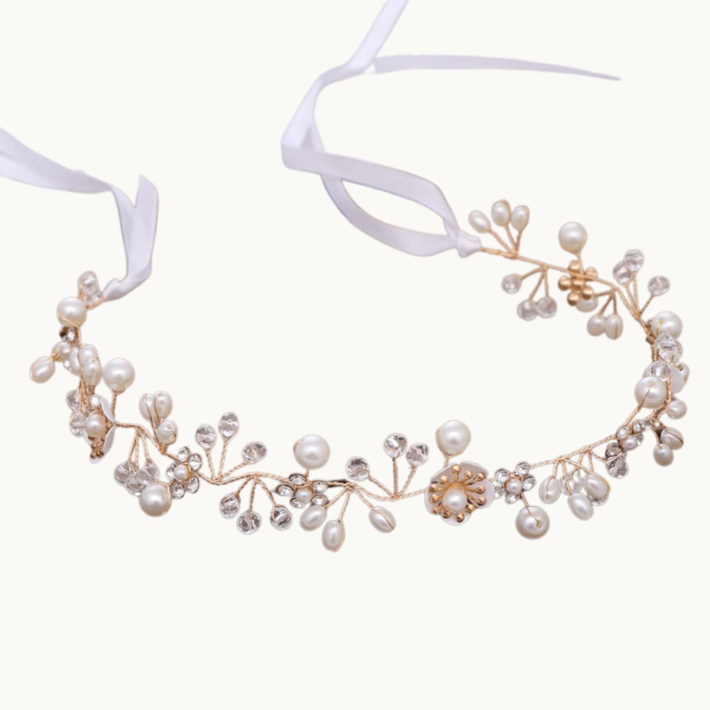 Pearl Flower Hair Vine
