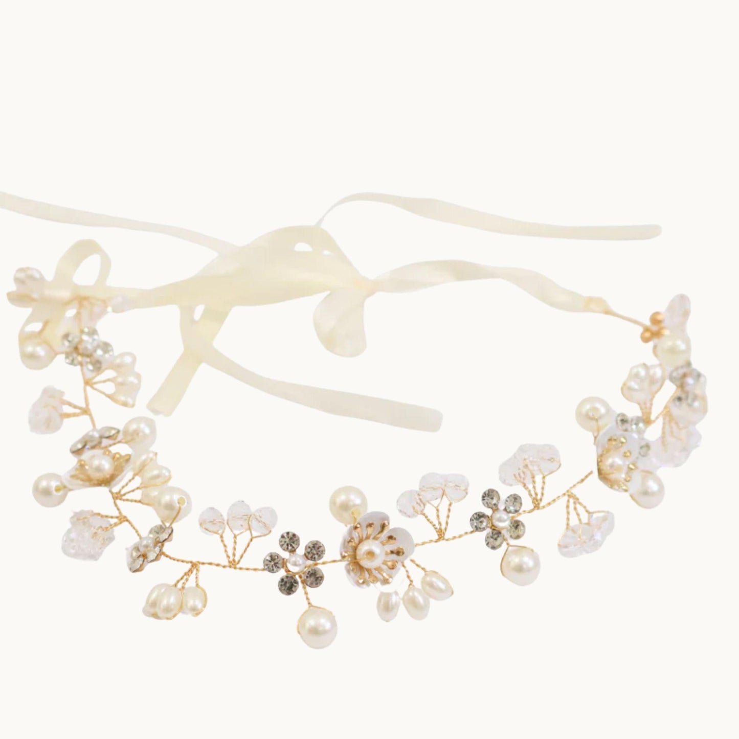 Pearl Flower Hair Vine