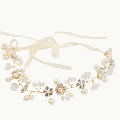 Pearl Flower Hair Vine