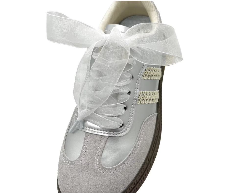 Laced Up for Love – Organza Shoelaces (Plain & Floral)