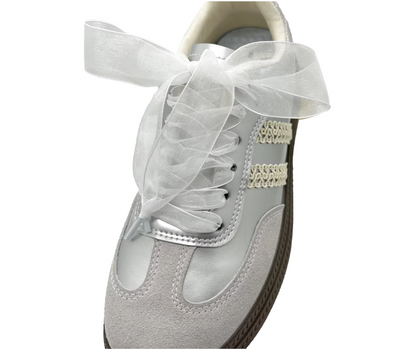 Laced Up for Love – Organza Shoelaces (Plain & Floral)