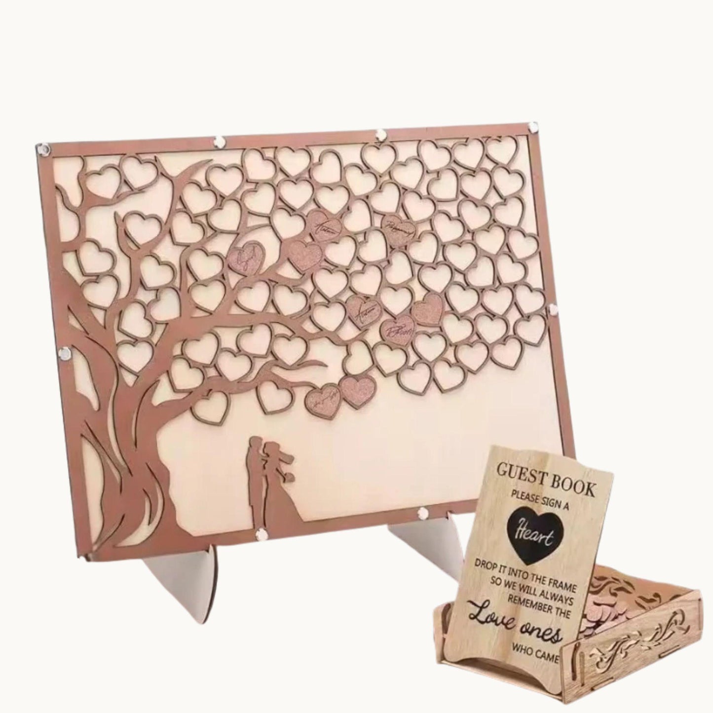 Tree of Love: Tree Heart Guest Book Frame to Treasure Forever