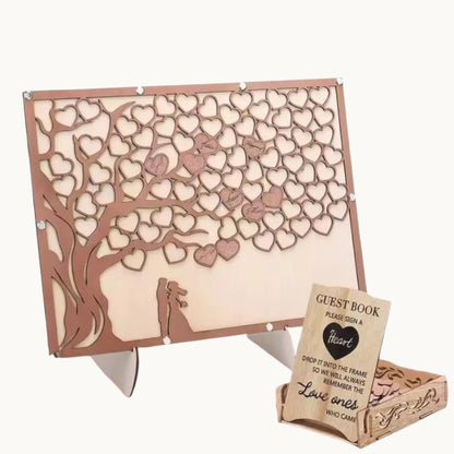 Tree of Love: Tree Heart Guest Book Frame to Treasure Forever