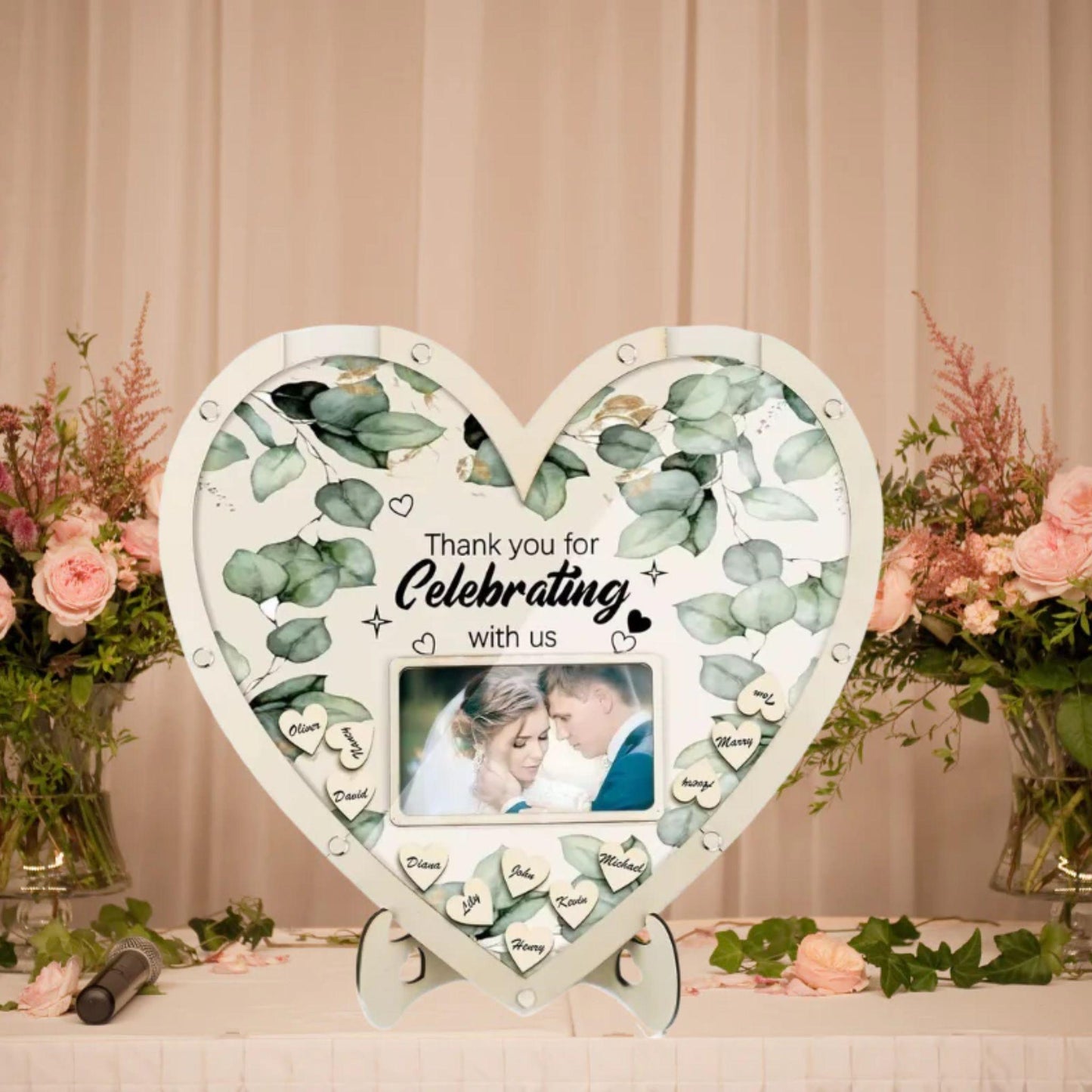 Forever & Always: Heart Guest Book Frame That Turns Memories Into Art
