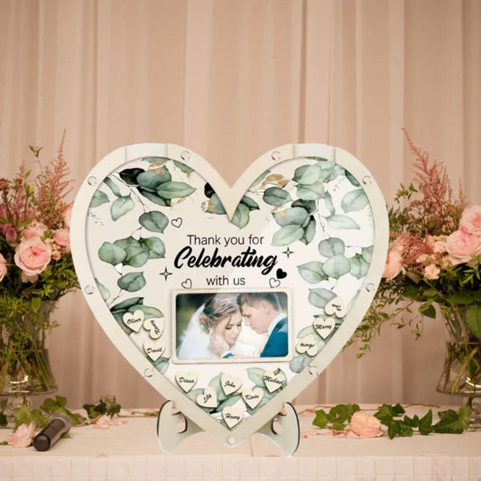Forever & Always: Heart Guest Book Frame That Turns Memories Into Art