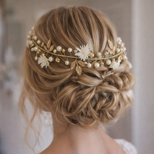 Floral Ribbon Wedding Headband