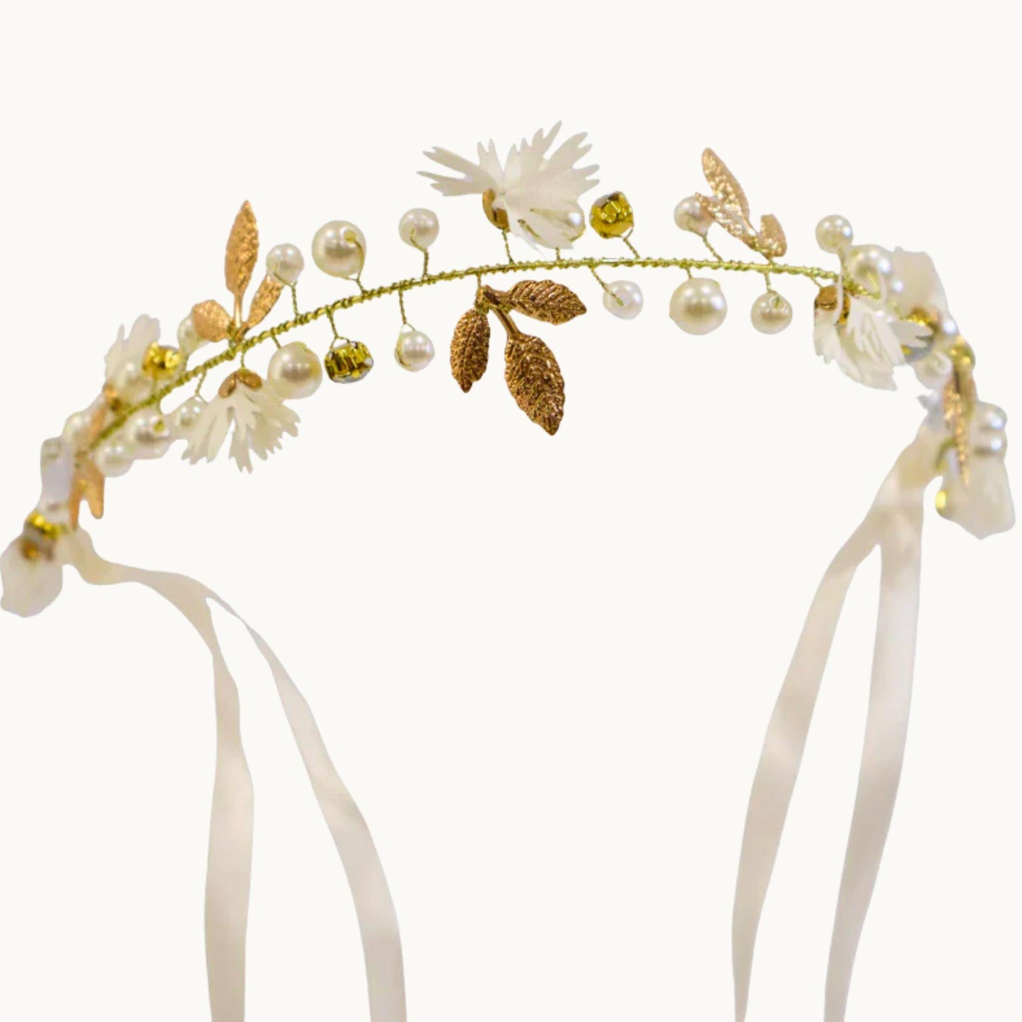 Floral Ribbon Wedding Headband