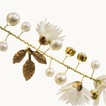 Floral Ribbon Wedding Headband